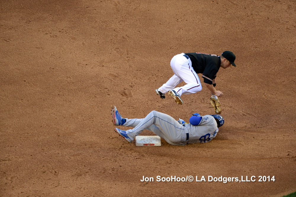 LOS ANGELES DODGERS AT ARIZONA DIAMONDBACKS