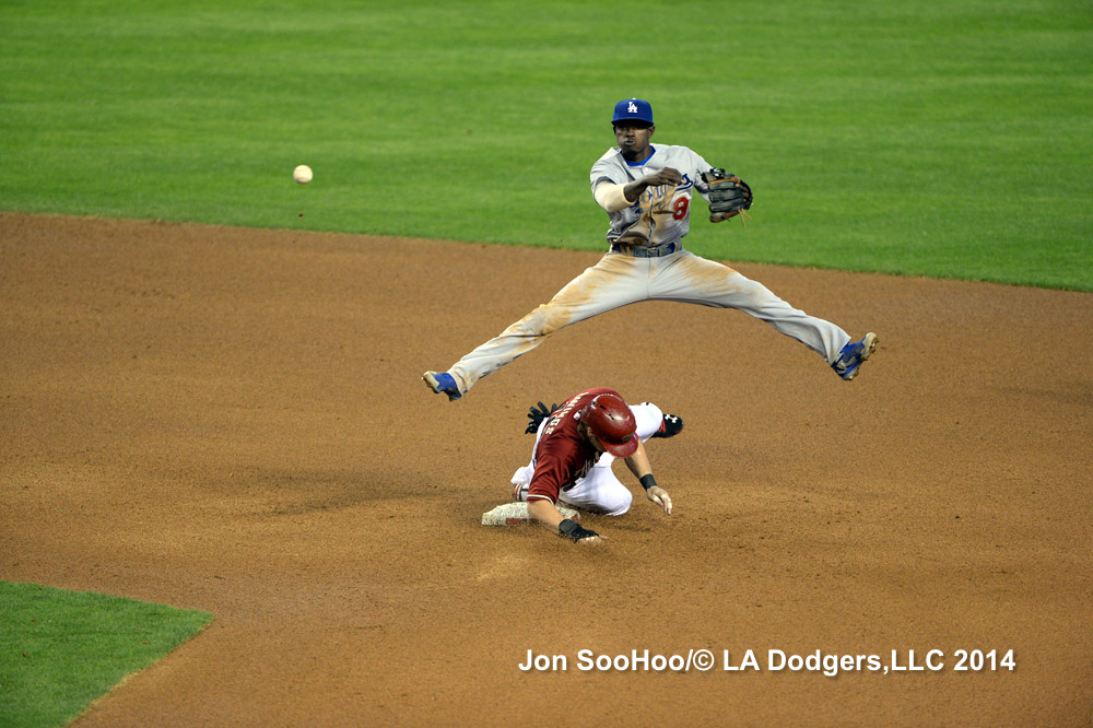 LOS ANGELES DODGERS AT ARIZONA DIAMONDBACKS