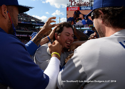 LOS ANGELES DODGERS JOSH BECKETT NO HITTER VS PHILADELPHIA PHILLIES