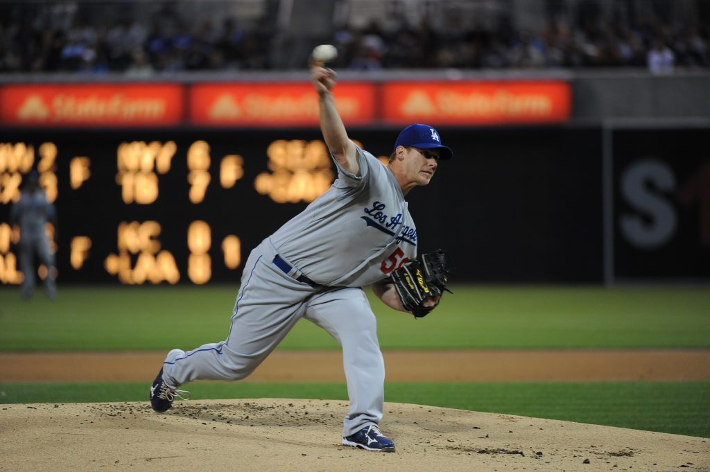 In his first start of the 2012 season, Chad Billingsley allowed four baserunners in 8 1/3 shutout innings while striking out 11. (Jon SooHoo/Los Angeles Dodgers) 