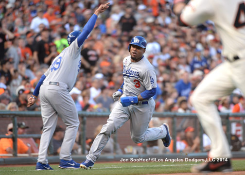 LOS ANGELES DODGERS AT SAN FRANCISCO GIANTS