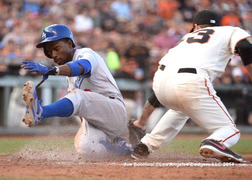 LOS ANGELES DODGERS AT SAN FRANCISCO GIANTS