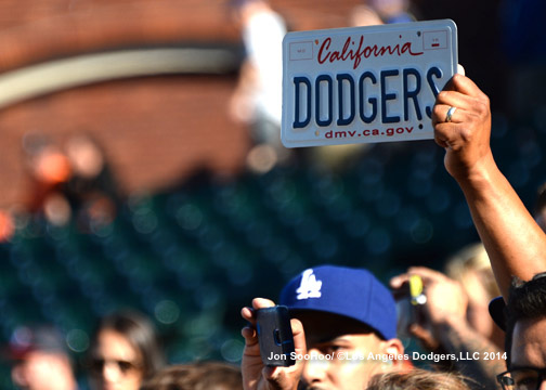 LOS ANGELES DODGERS AT SAN FRANCISCO GIANTS