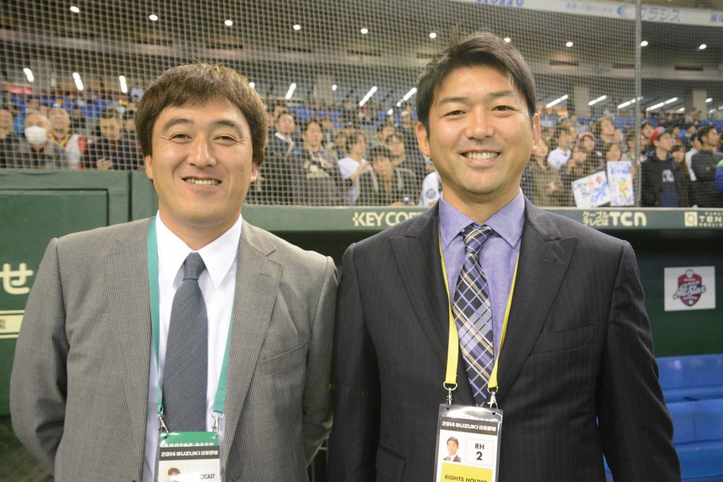 Kaz Ishii and Takashi Saito were on hand at today's game. (Ben Platt/MLB.com)