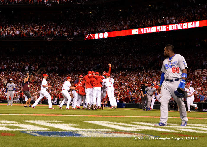 Yasiel Puig will be one of several key 2014 Dodgers who won't play in St. Louis this weekend. 