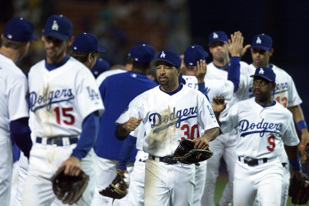 Dave Roberts in 2002 (Jill Weisleder/Los Angeles Dodgers)