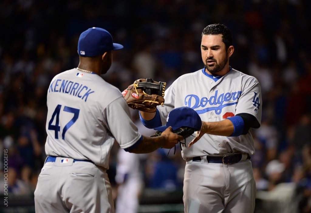 Eighth-inning RBI heroes Howie Kendrick and Adrian Gonzalez. 