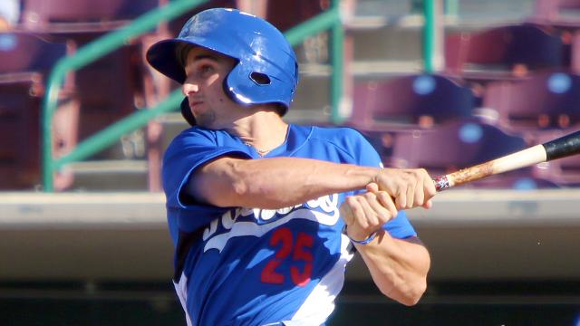 Tim Locastro has collected at least two hits six times during his 13-game hitting streak. (Fernando Gutierrez Jr./MiLB.com)