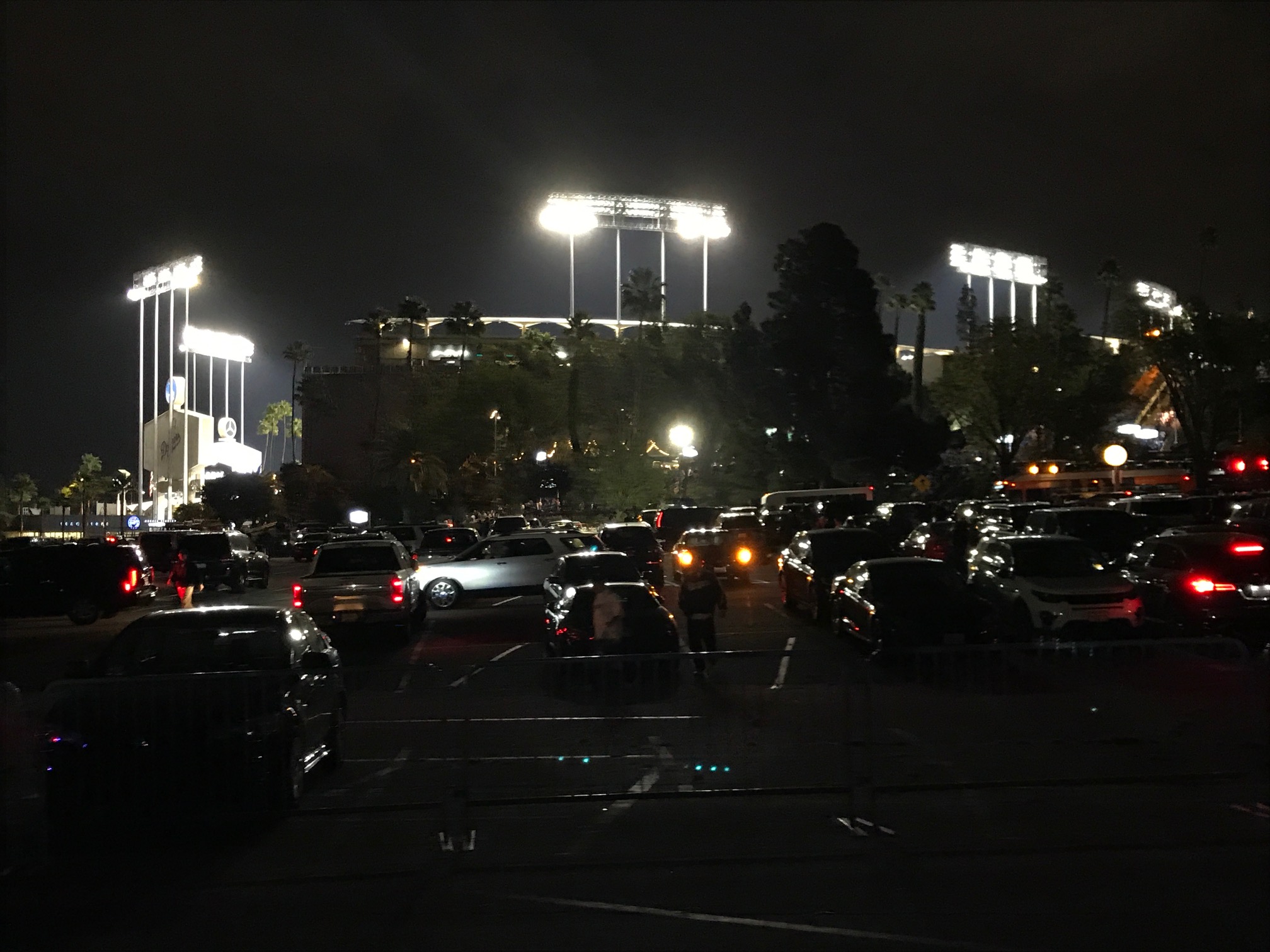Dodger Stadium, minutes after the end of Game 7 of the 2017 World Series